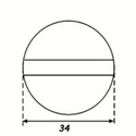 GETTONE IN PLASTICA  TIPO W 1DS A 1 SCANALATURA